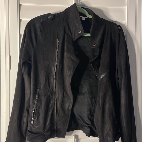 FAUX SUEDE MOTO JACKET - Picture 3 of 4